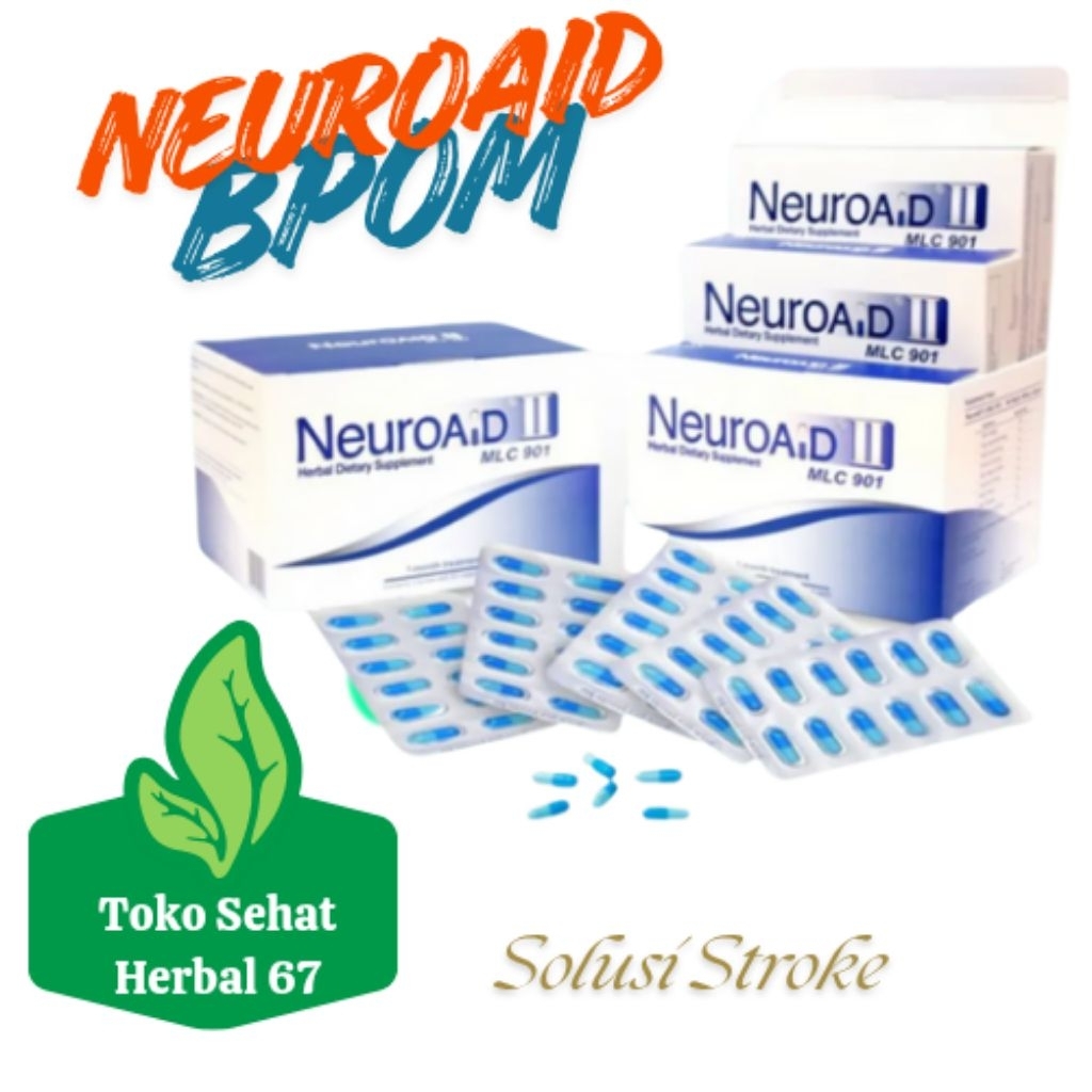 Neuroaid II MLC 12 Kapsule BPOM Resmi | Obat Stroke Ampuh Terbaik | Obat Stroke Cina | Obat Stroke P