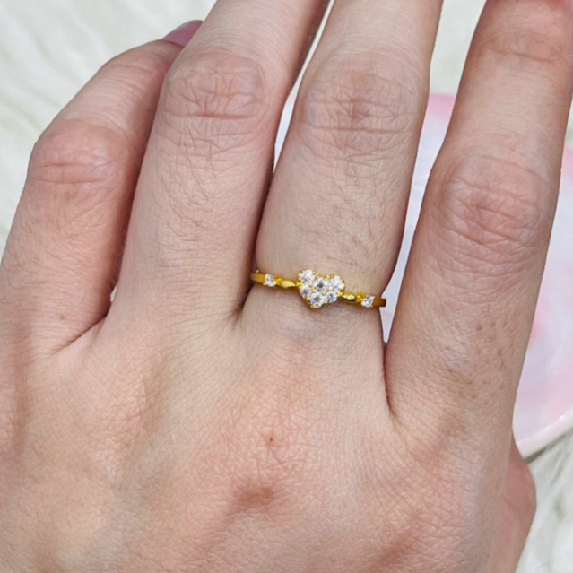 Cincin love AD simple elegant uk 12 emas asli kadar 875