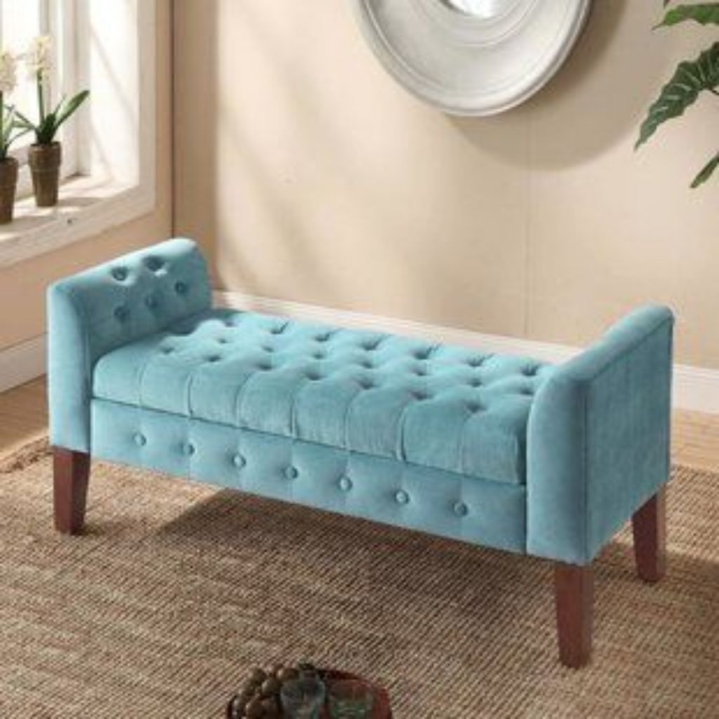 ( 54 ) sofa storage box sandaran tangan lurus 120 cm penyimpanan sofa modern stool Panjang