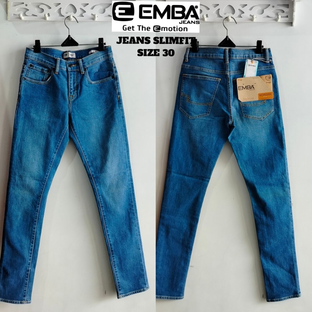 CELANA EMBA CALANA PANJANG PRIA JEANS & KATUN ORI SIZE 30