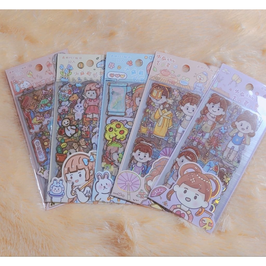 Stiker Diy Dekorasi Random anak lucu korea aesthetic anti air