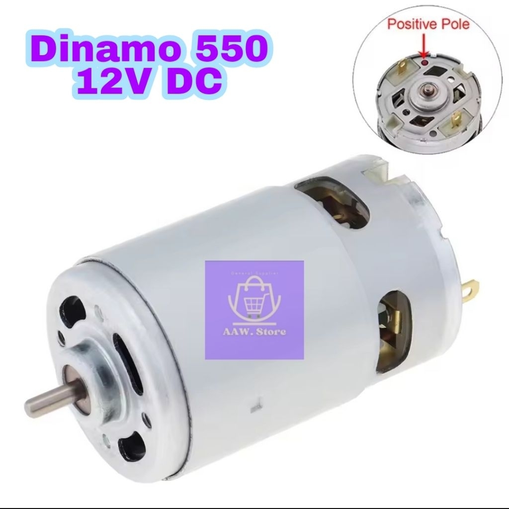 Dinamo Motor DC 12V 12 Volt RS550 550 Obeng Bor Baterai Cordless Jet Cleaner RC DIY NRT Makita