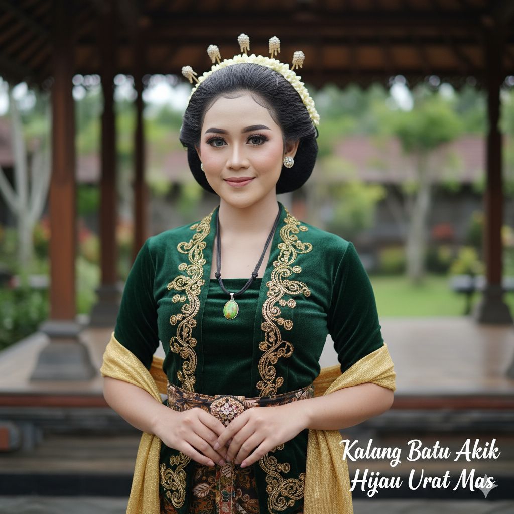 kalung batu akik pirus mesir hijau urat mas tali hitam