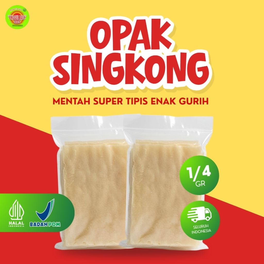 Opak Singkong Mentah Super Tipis Gurih Enak 250 GR