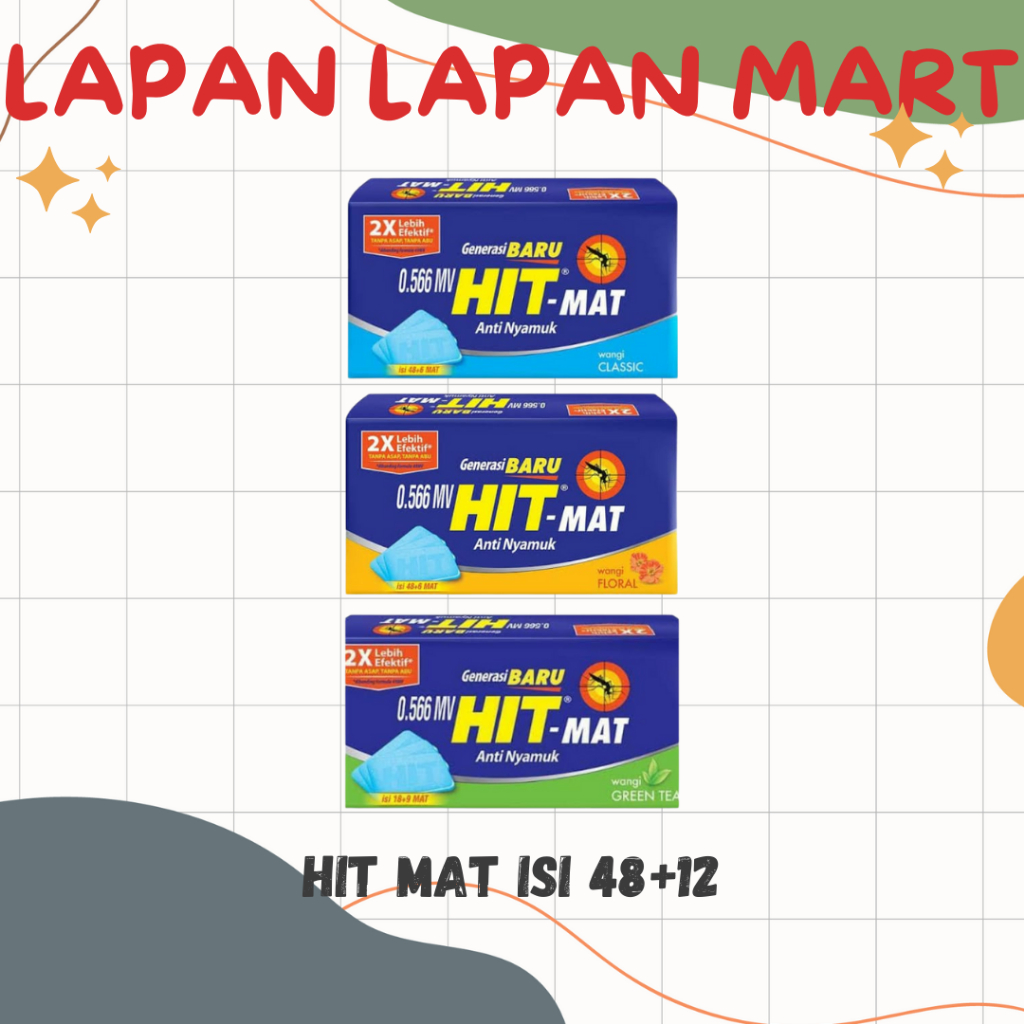 Hit Mat Anti Nyamuk Refill 48+12 (Anti Nyamuk)
