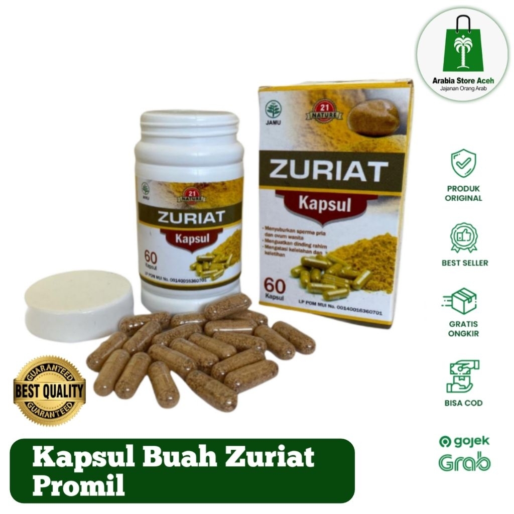 Kapsul Zuriat - Kapsul Bua Zuriat Promil 60 Kapsul