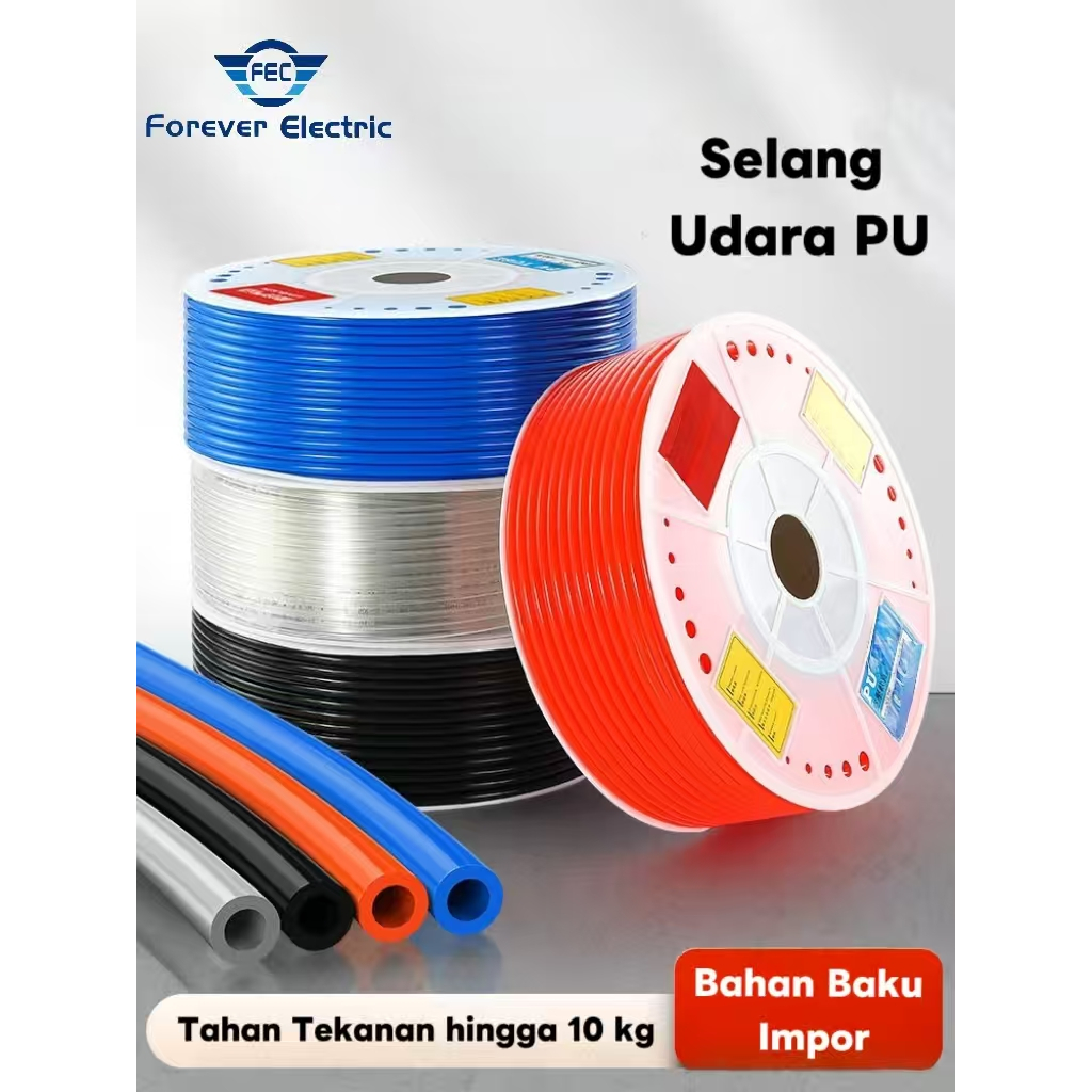 SELANG PU 12MMX8MM/100M  HOSE/SELANG ANGIN PNEUMATIC/SELANG POLYURETHANE PER METER (PU)