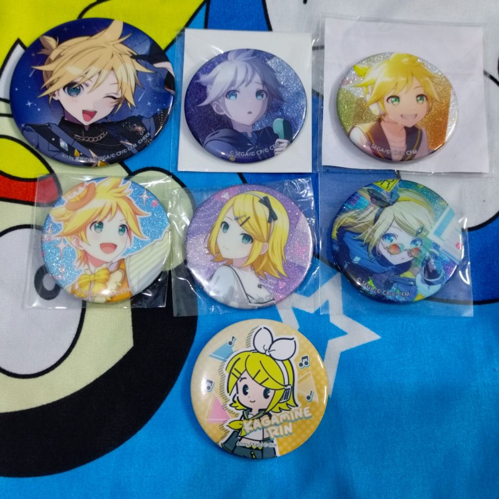 Official Project sekai pjsk prsk Kagamine Rin Kagamine Len badge vocaloid