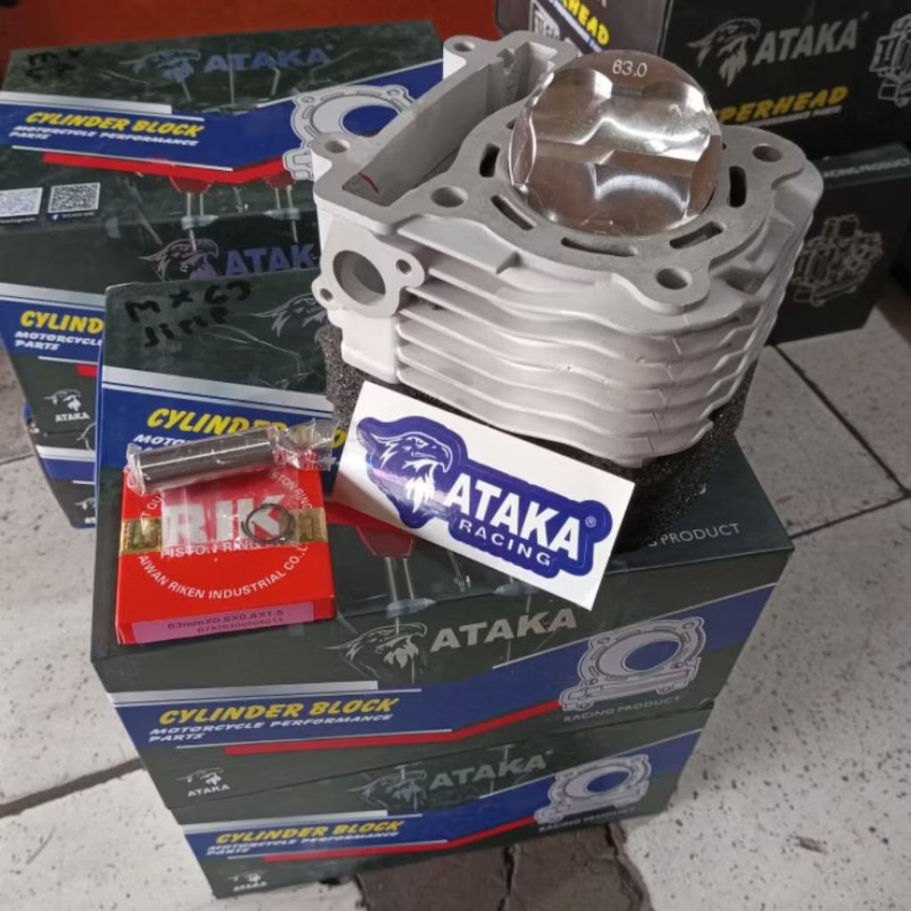 ATAKA RACING BLOK CYLINDER CERAMIC Sirip MX OLD MX NEW VIXION MX KING 63mm 65mm 68mm NEW Blok silind