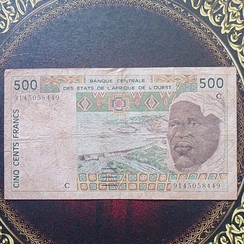 Uang Burkina Faso West Africa 500 Franc vf