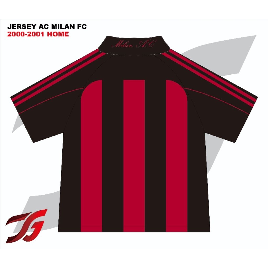 JERSEY AC MILAN 3 STRIPE-OPEL