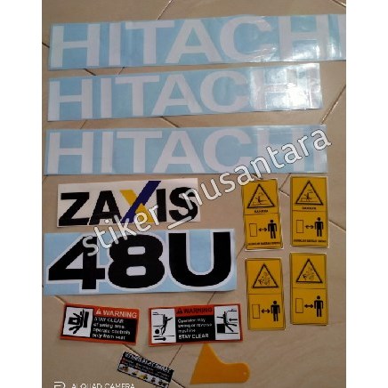 STIKER ALAT BERAT EXCAVATOR HITACHI 48U