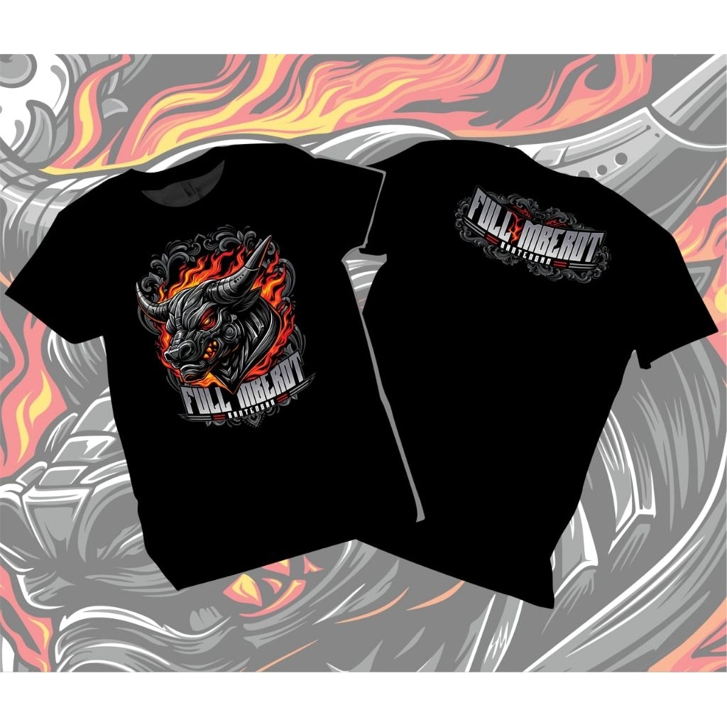 Kaos mberot anak bantengan nuswantara banteng mberot dewasa free stiker katun distro