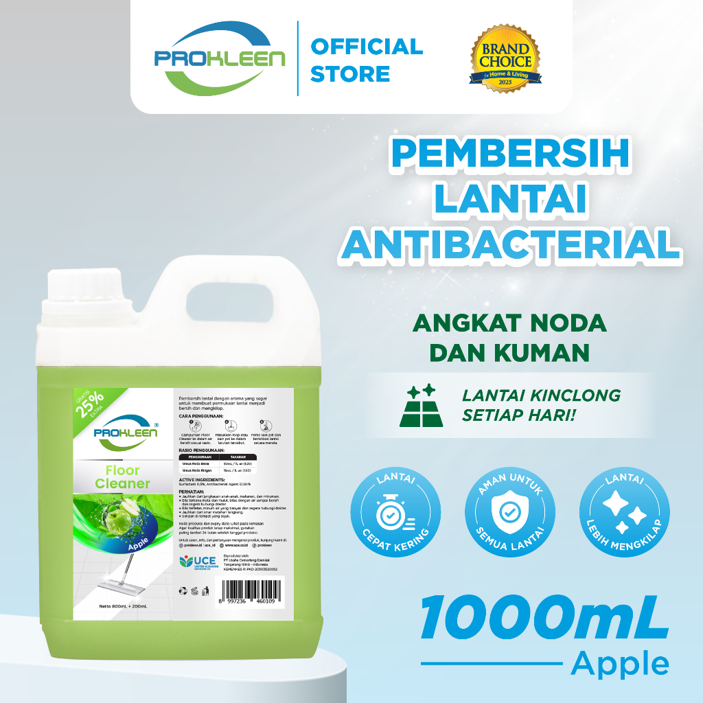 PROKLEEN Pembersih Lantai Antibacterial FLOOR CLEANER 1000mL