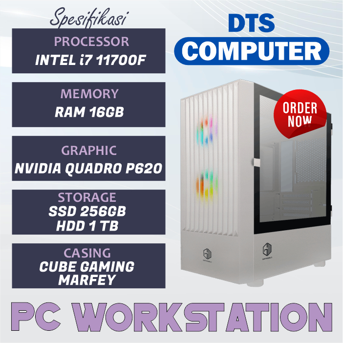 Pc Workstation | Intel i7 11700F | Quadro P620 | 256GB NVME | 16GB RAM