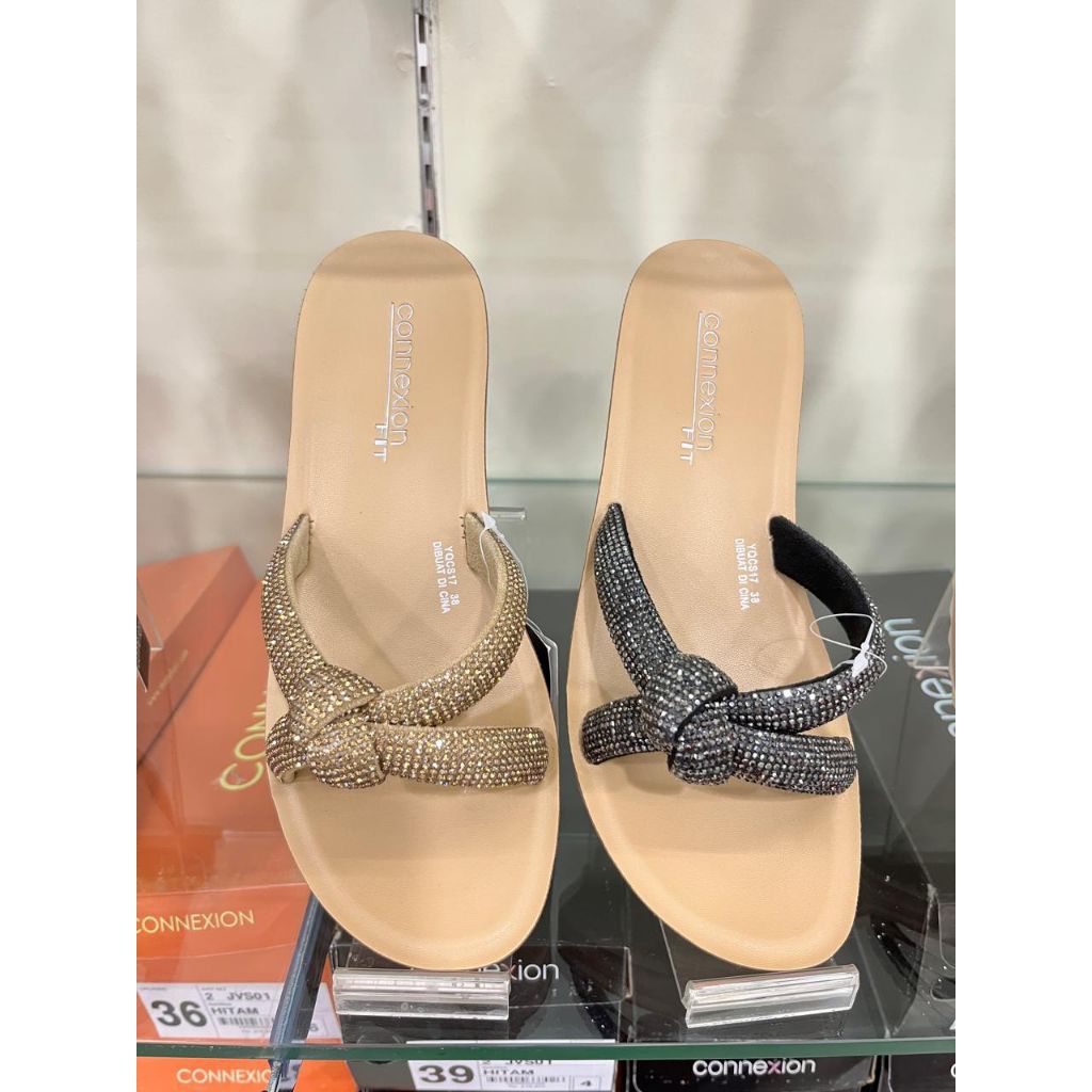 SANDAL WEDGES WANITA RINGAN MERK CONNEXION