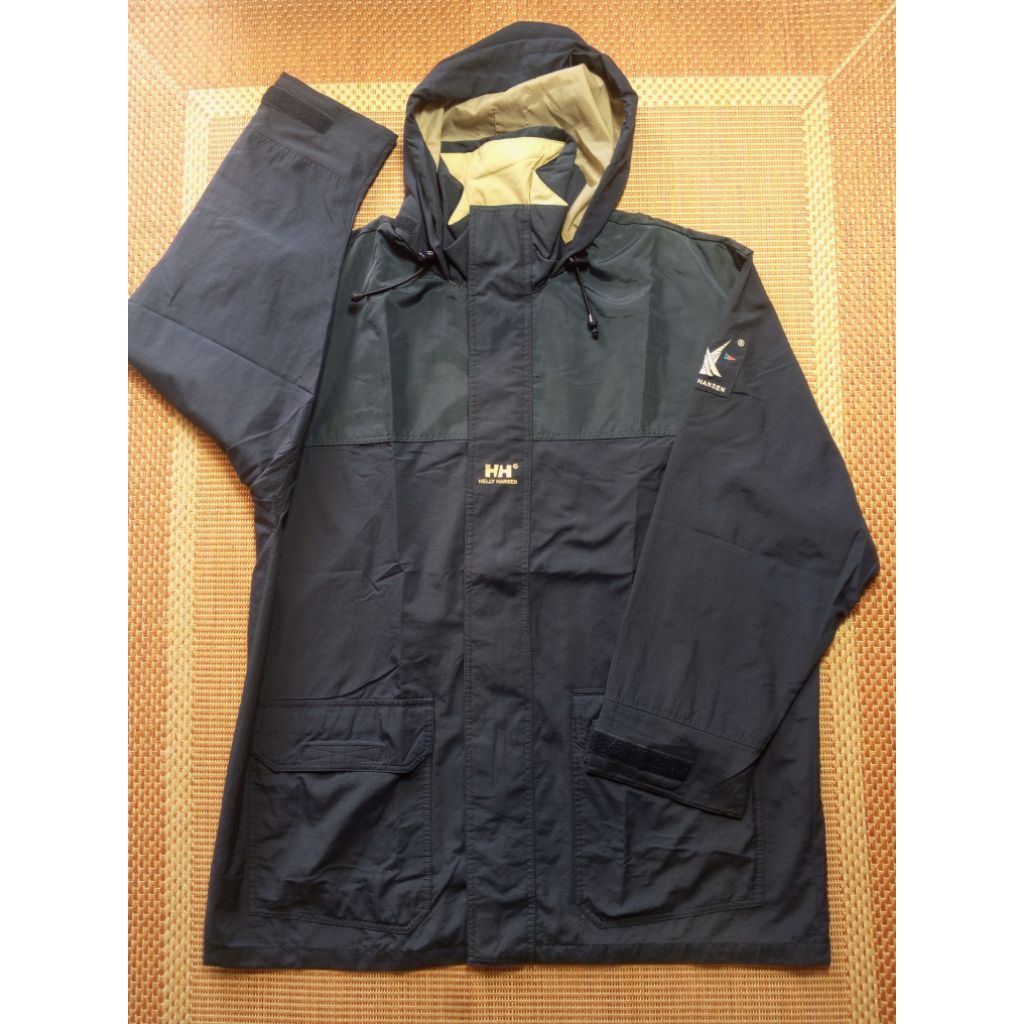 Jaket Helly hansen hoodie waterprof biru outdoor windbreaker