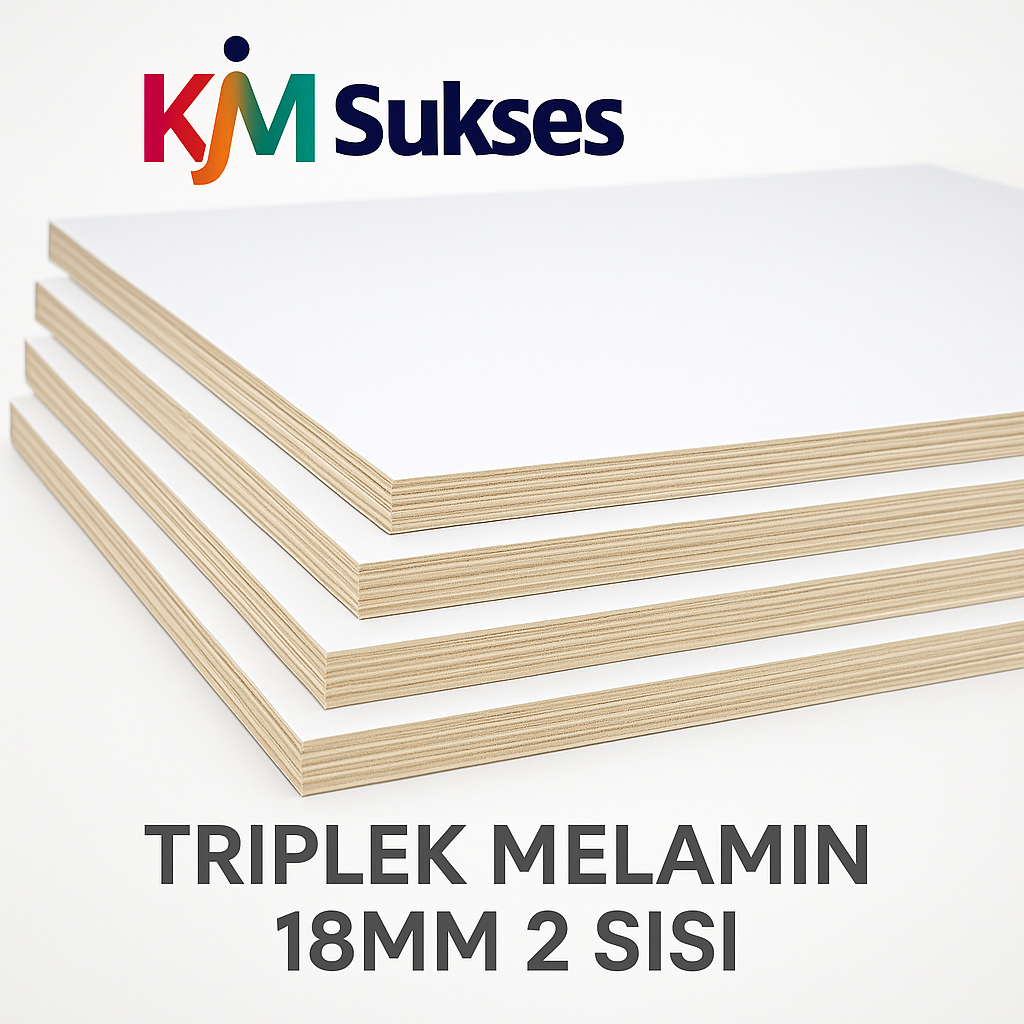 Triplek Melamin 18mm 2 sisi (Bisa Custom Ukuran)