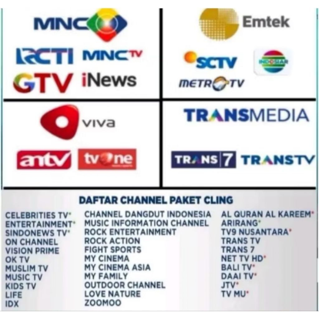 Termurah K vision paket CLING 1tahun/360 hari MNC GROUP K-VISION CL12