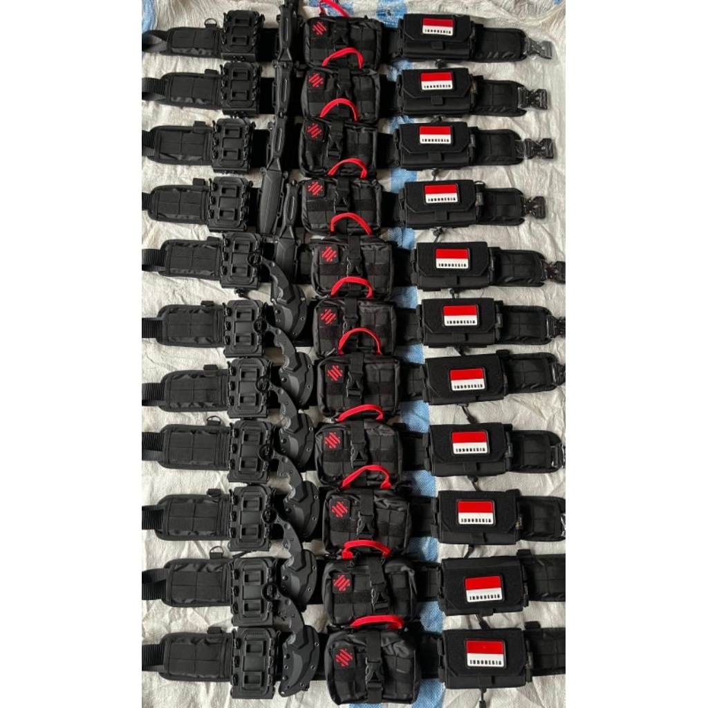 KOPEL FULL SET TACTICAL WR SC LELE LURUS/KERAMBIT/KERAMBIT HIJAU