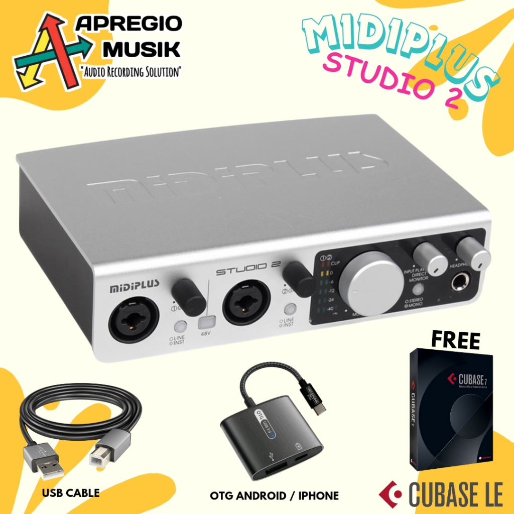 Midiplus Studio 2 studio2 OTG RT366 RT356 flash sale USB soundcard recording 2 channel 24bit 192khz 