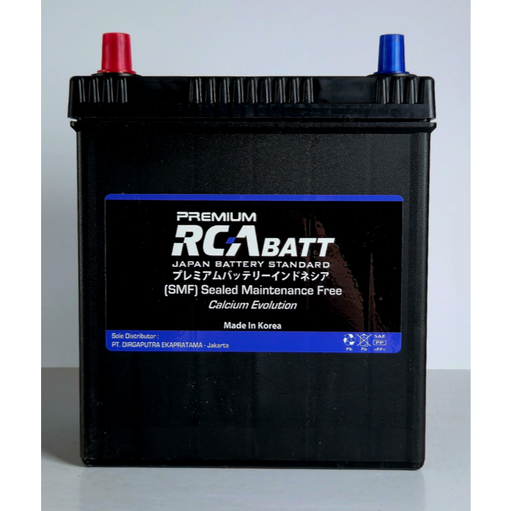 RCA NS40Z 44B19R 12 VDC 38 AH Aki Starting Otomotif Maintenance Free