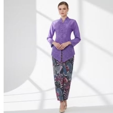 KEBAYA ENCIM BORDIR UNGU ALEGRA 736 Kebaya modern Atasan kebaya