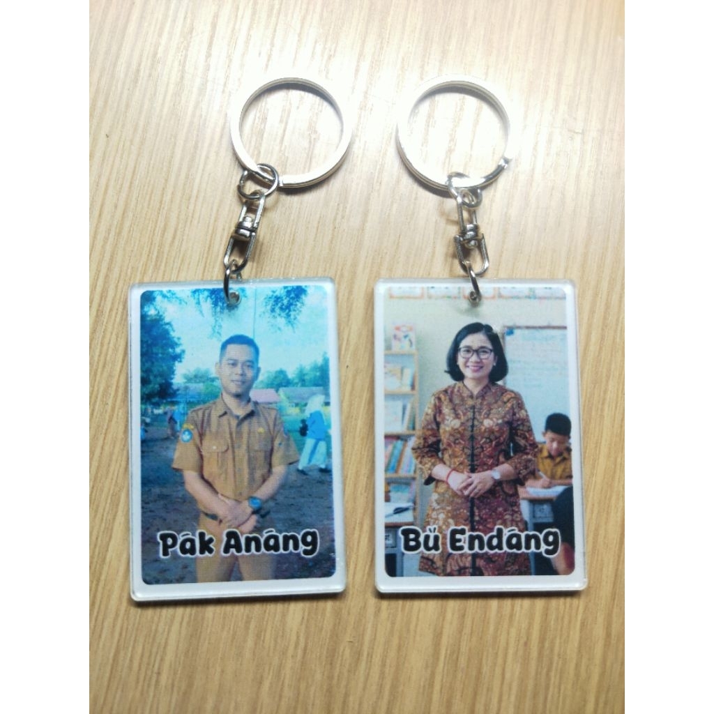Gantungan Kunci Guru Custom foto nama