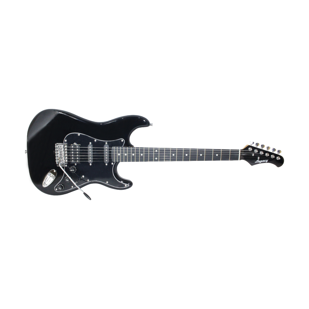 Gitar Elektrik Merk Legacy Original EG-102 BKW HSS Warna Black Bonus Tas dan Kabel Jack Listrik Mura