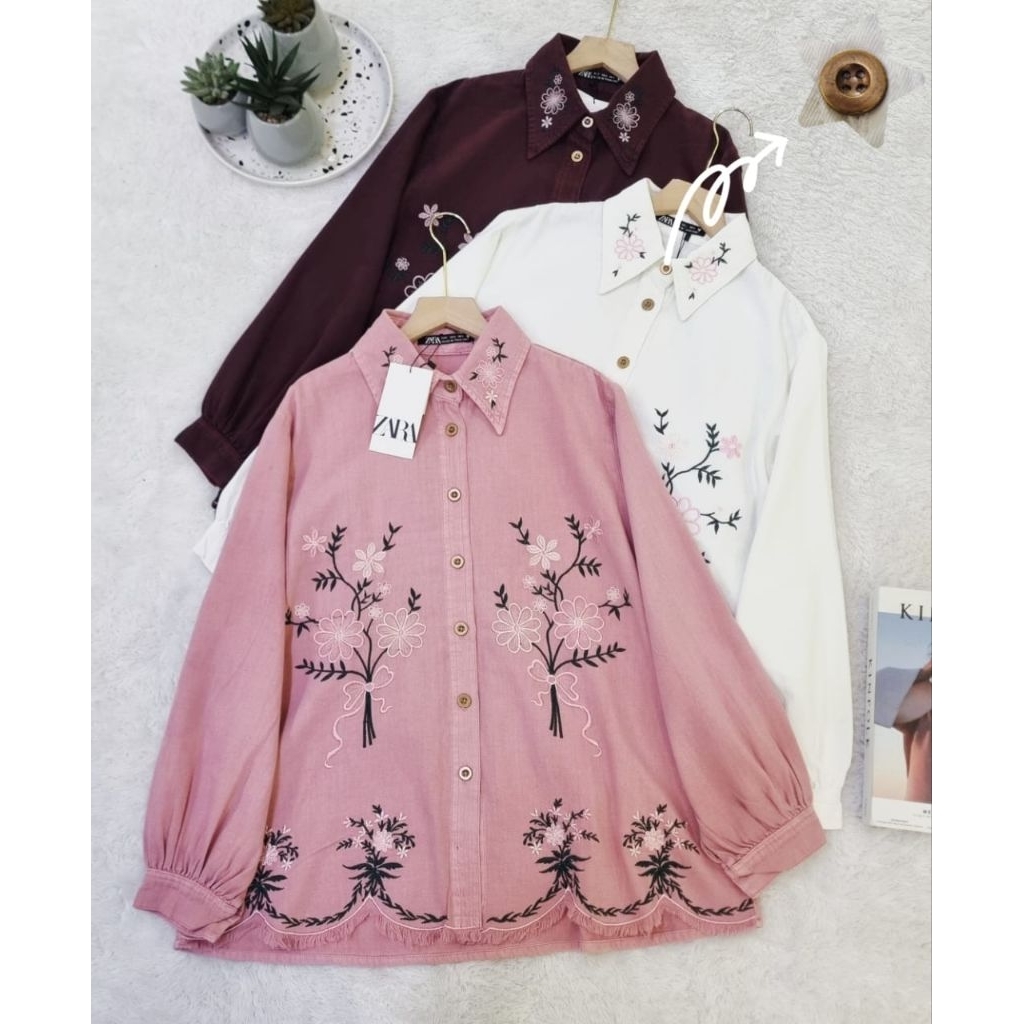 sevina atasan zara bordir soft jeans