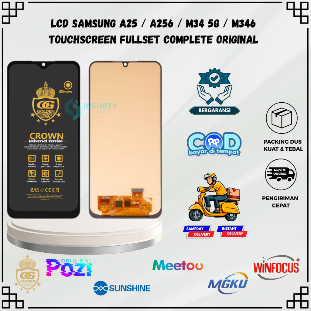 LCD SAMSUNG A25 / (SAMSUNG GALAXY A25 / M34 5G) / A256 / M346 TOUCHSCREEN FULLSET COMPLETE ORIGINAL