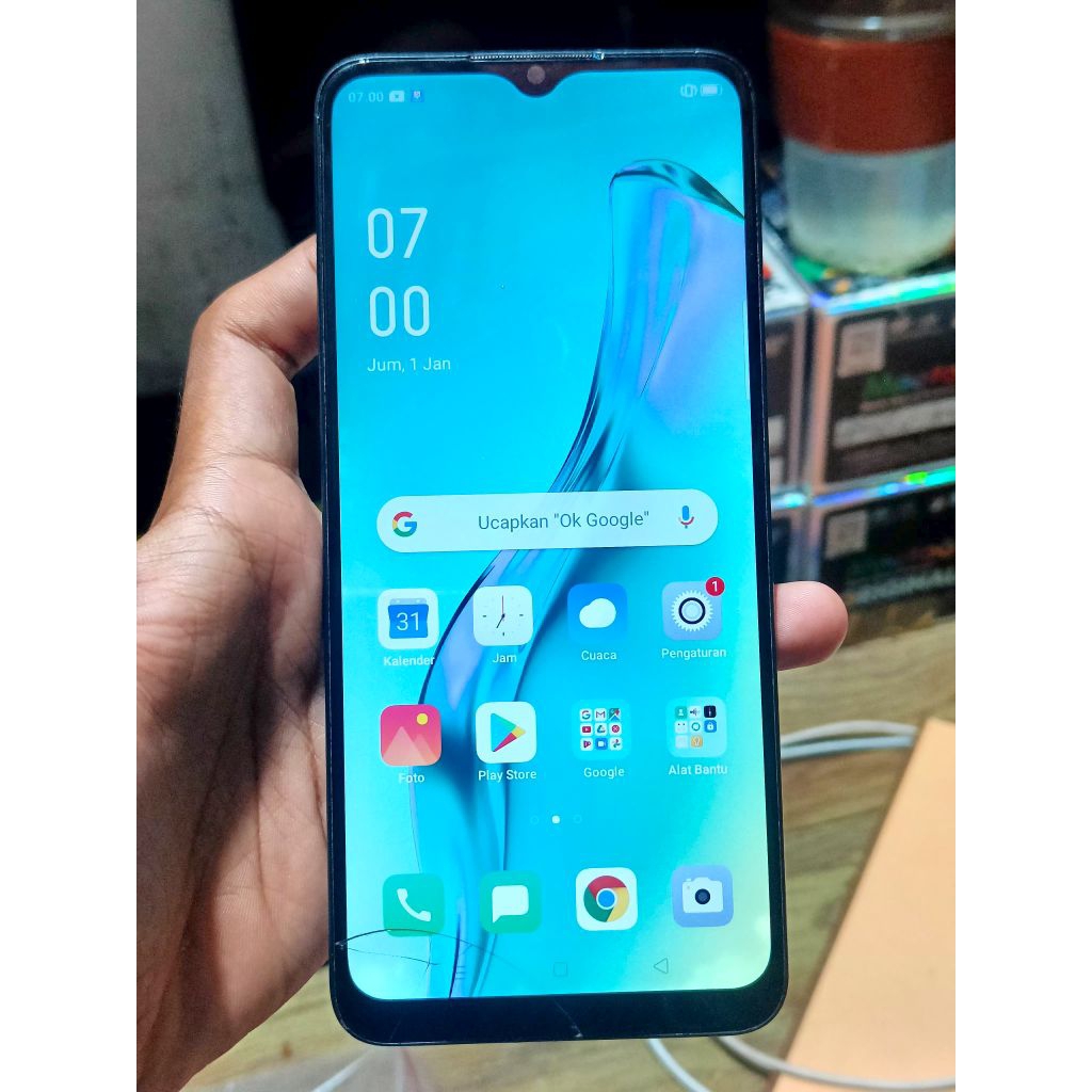 LCD+FREM OPPO A31 NORMAL ORIGINAL COPOTAN MINUS RETAK SENTUHAN AMAN