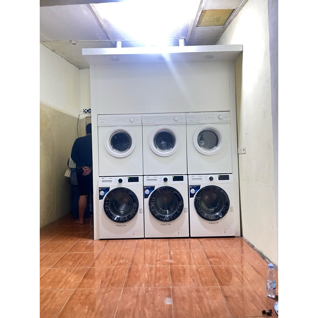 PAKET LAUNDRY TAP CARD BEKO 3 STACK MESIN CUCI DRYER BEKO