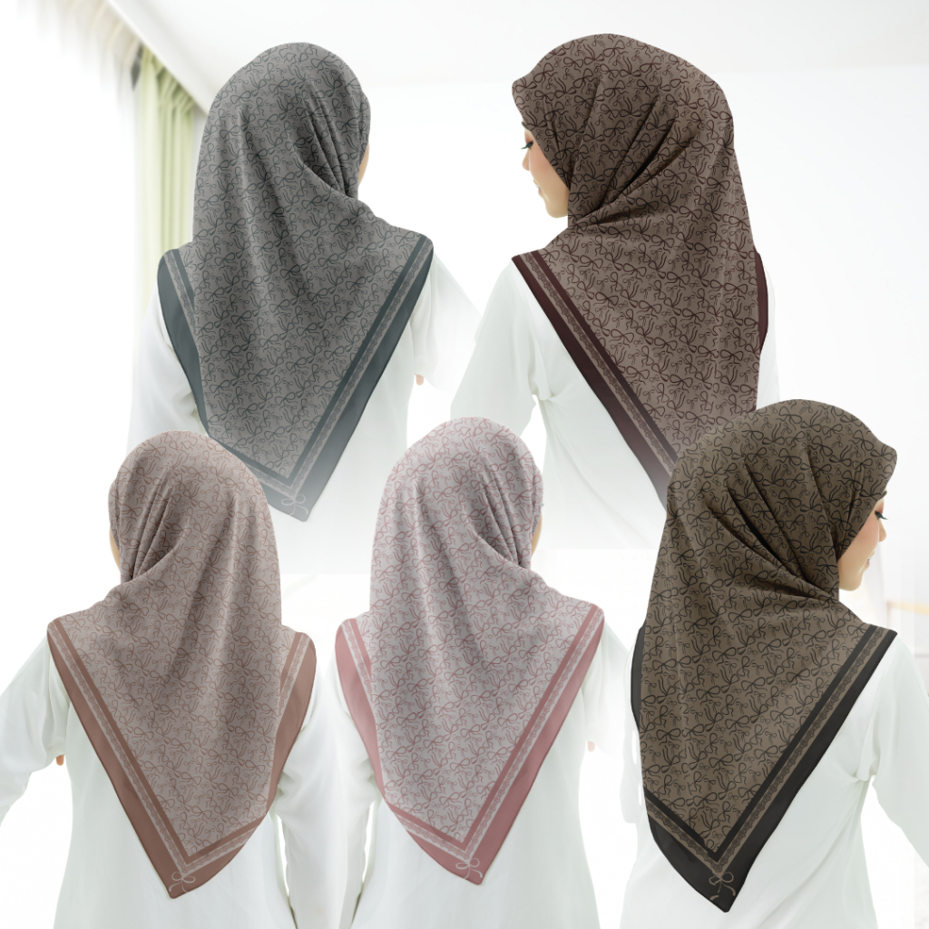 Shofa Fashion - Hijab kerudung segi empat Voal motif Zayne Series