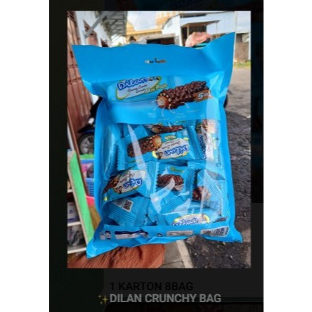 DILAN CRUNCHY BAG  ECER.  1 plastik dilan biskuit wafer coklat