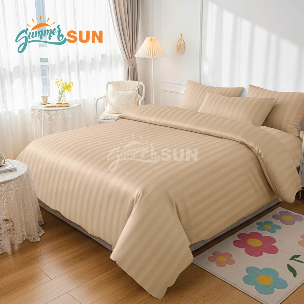Bed Cover Set Hotel Salur Coksu - Microtencel Premium - Summersun