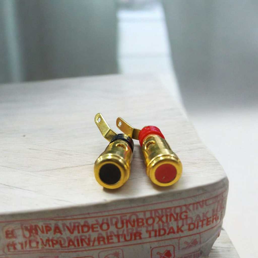 Binding/jepit/bulding Post Terminal Speaker Model Jepit warna Emas