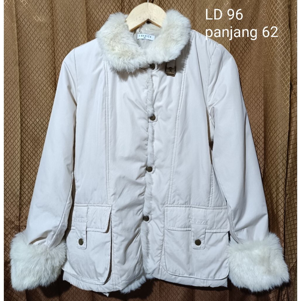 jaket bulu kelinci asli jaket bulu kelinci putih jaket bulu kelinci wanita putih jaket winter puffer