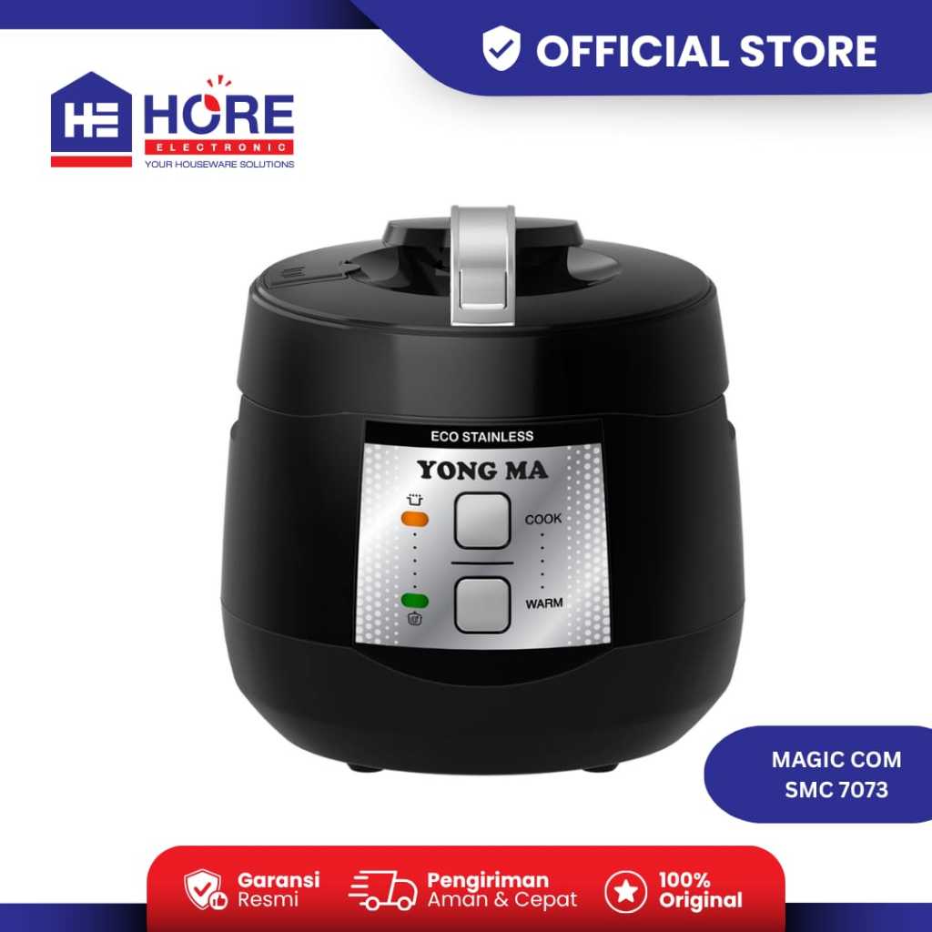 YONG MA Magic Com Manual Rice Cooker Manual 2L Stainless SMC7073 - SMC 7073 2 Liter YONGMA