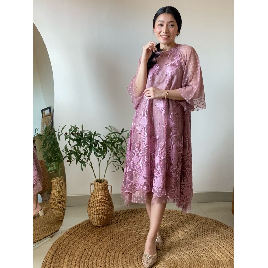 SarahDewanto Dress Rompi Pink