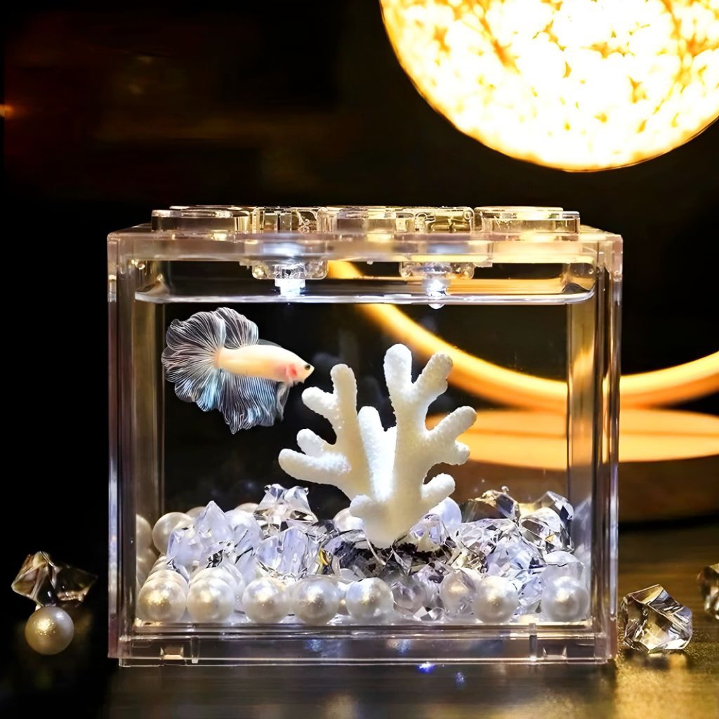 AQUARIUM MINI IKAN CUPANG - IKAN HIAS - KURA KURA - GECKO (SHNO4)