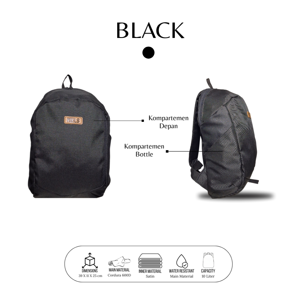 RIELS Vertex | Daypack 10 Liter | Backpack | Tas Ransel Mini Daily