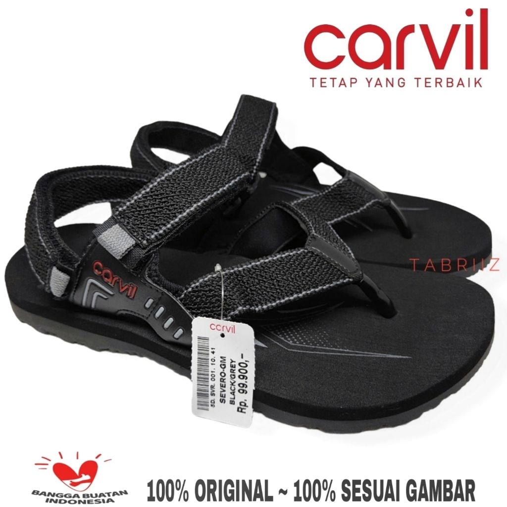 Sandal Gunung Carvil Pria / Sandal Carvil Gunung Jepit / Sendal Outdoor  - 100% ORIGINAL