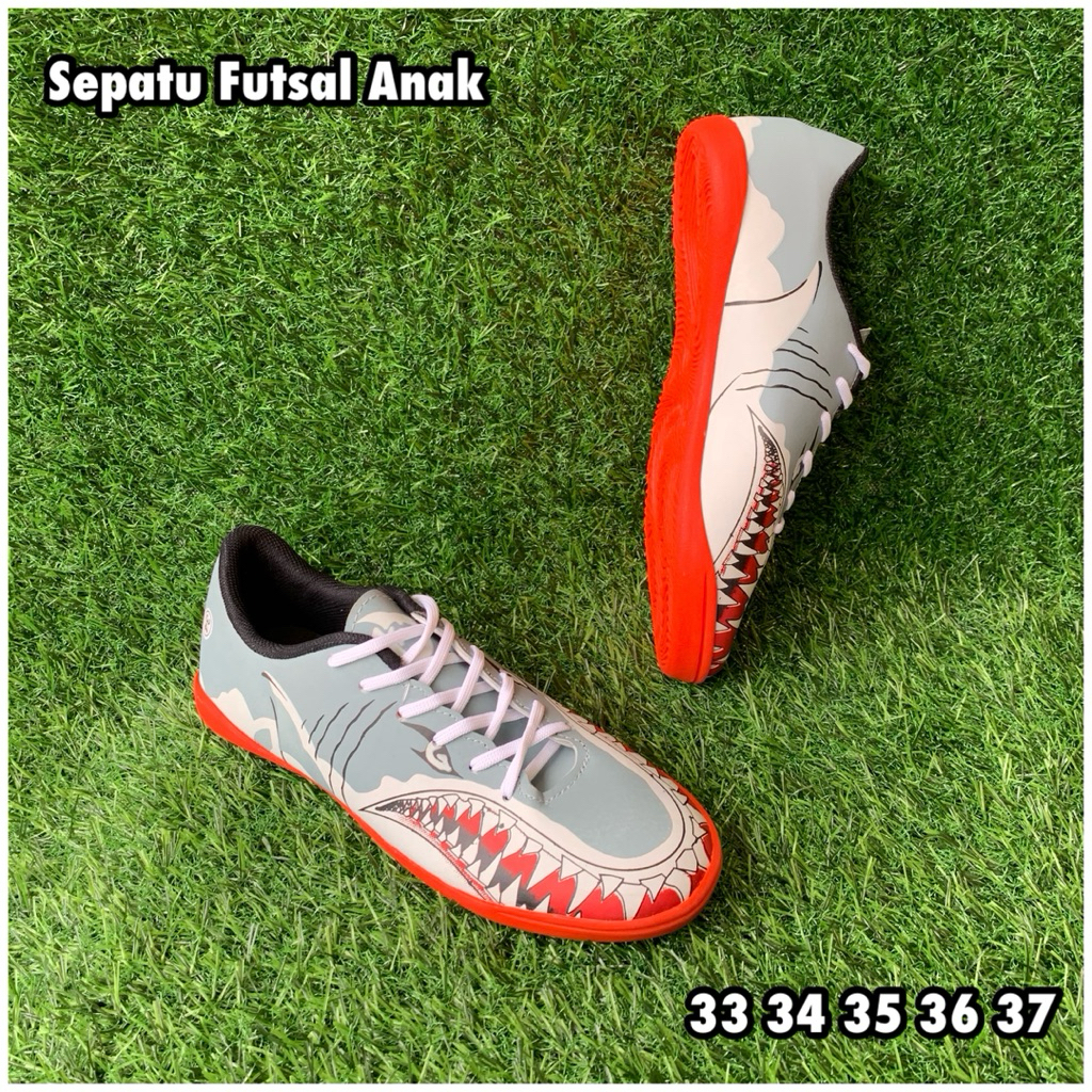 Sepatu Futsal Anak Laki Laki Size 33-37 Sepatu Futsal Junior/Anak TK SD SMP Sepatu Futsal Anak Anak 
