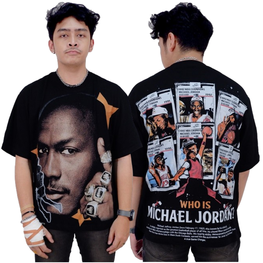 Michael Jordan 6 Rings NBA Basketball T-shirt Sport Bootleg Vintage Oversize