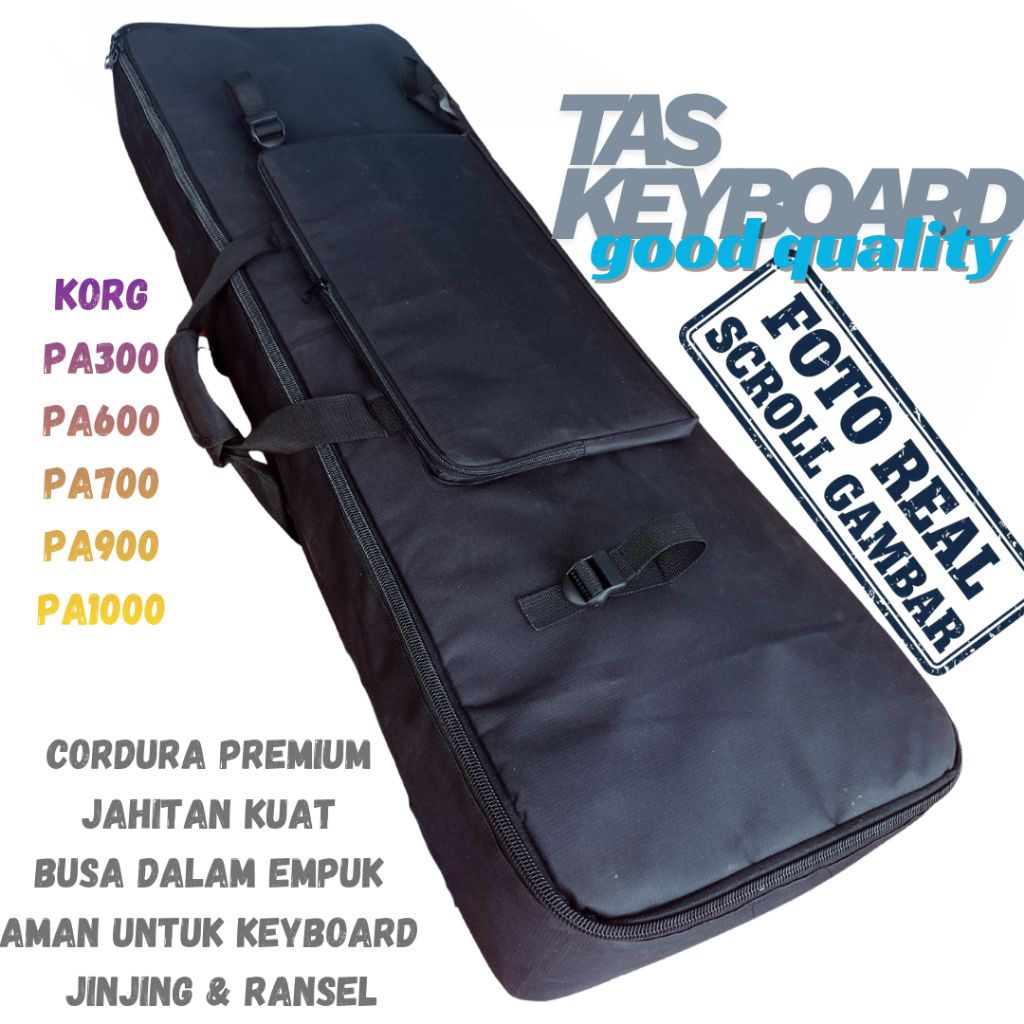 Tas Keyboard Korg PA300 PA600 PA700 PA900 PA1000 Cordura Premium Gigbag Softcase Sarung Keyboard Bun