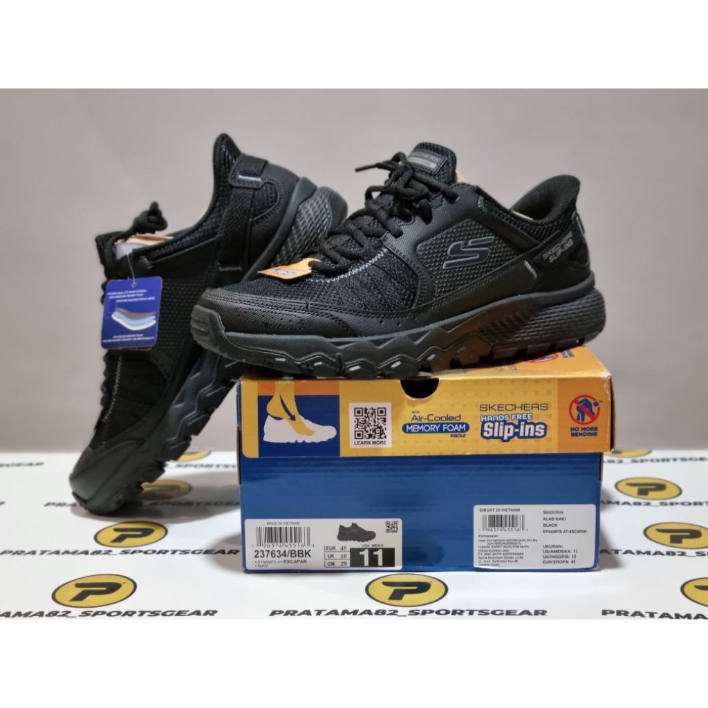 SIZE 45 ( 29 CM ) - ORIGINAL ASLI SKECHERS SLIP-INS DYNAMITE AT ESCAPAR SEPATU PRIA GUNUNG OUTDOOR T