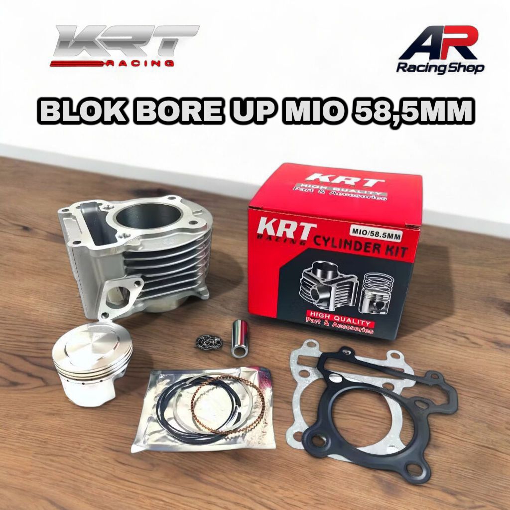 BLOK SEHER BORING PAKET BOREUP 58,5 MM KRT YAMAHA MIO SPORTY SMILE SOUL KARBU FINO KARBU NOUVO 58,5M