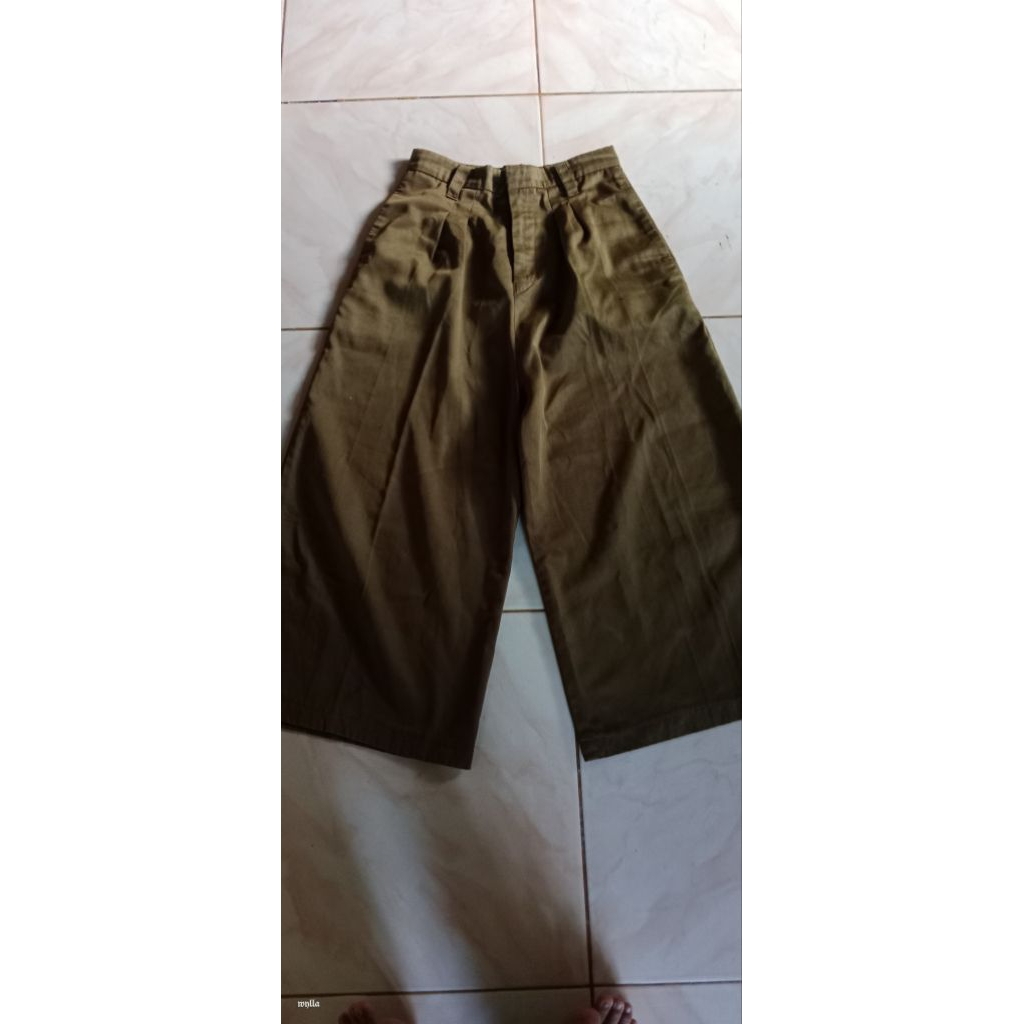 PL celana kulot cewek warna coklat size 29/30