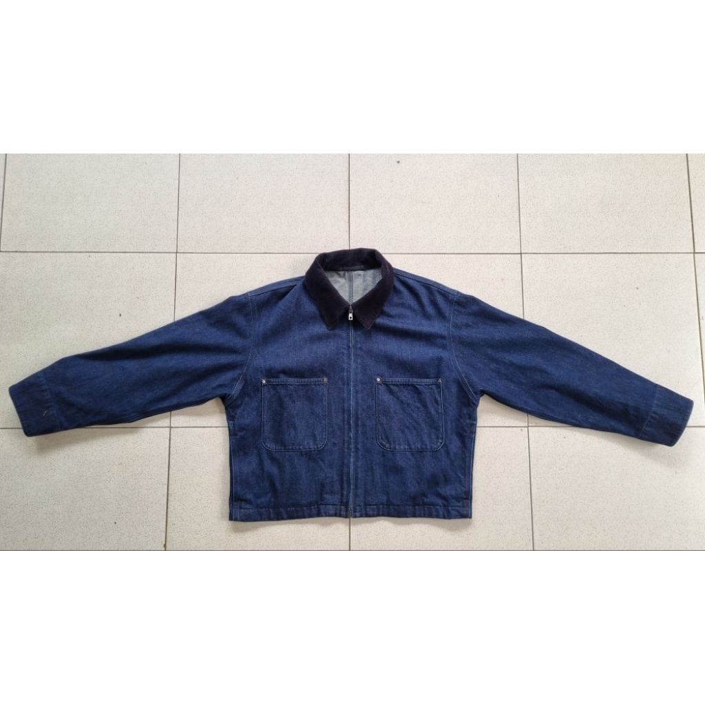 UNIQLO NAVY ZIP UP SHORT JACKET